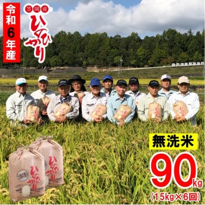 【令和6年産 先行受付】無洗米  ひのひかり 笠岡産 90kg 太陽の恵み O-6_90k_無洗米