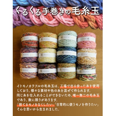 イトモノカラフル　毛糸玉アソートセット6玉　I-07