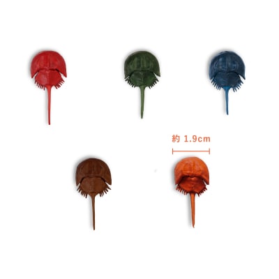 革製カブトガニ 幼生 ブローチ 【タックピン:ブラウン】J-14_b