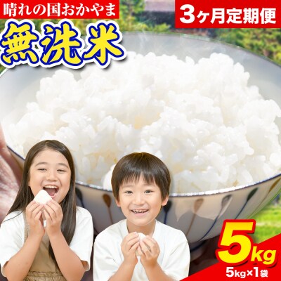 3ヶ月定期便 おかやま無洗米 5kg 米《お申し込み月の翌月から出荷開始》岡山県 笠岡市 無洗米