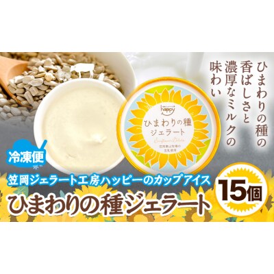 ひまわりの種ジェラート 15個 笠岡ジェラート工房ハッピー《45日以内に出荷予定(土日祝除く)》