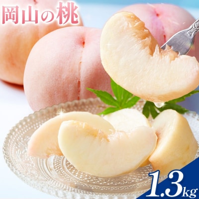 【2027年発送】岡山の桃 約1.3kg《2027年6月下旬～9月上旬頃出荷》岡山県 笠岡 白桃