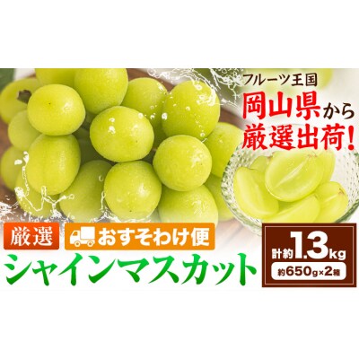 【おすそわけ便】シャインマスカット 計約1.3kg《2026年9月上旬-11月上旬頃出荷》