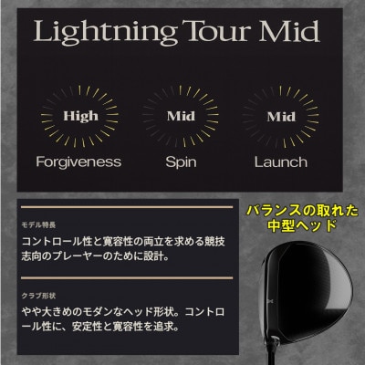 ゴルフクラブ　PXG Lightning TOUR-MID ドライバー　10.5°R