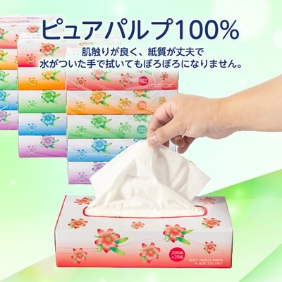 クラリスボックスティッシュ60箱(1箱220組(440枚))(5個入り×12セット)