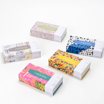 アートパッケージボックスティッシュ60箱【5箱入り×12セット】【1箱150組(300枚)】