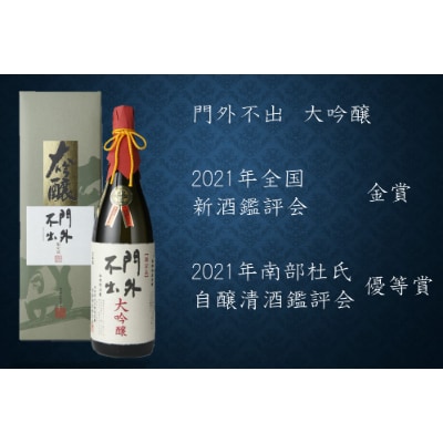 栃木県小山市産 門外不出 大吟醸 W受賞酒 1800ml