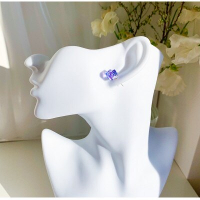 サージカルステンレス金属アレルギー対応ピアス・ブルーカラー