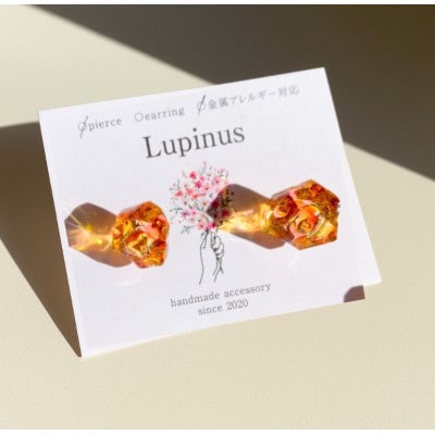 サージカルステンレス金属アレルギー対応ピアス・レッドカラー