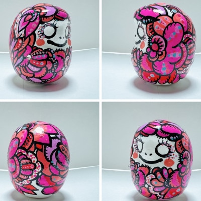 世界にひとつだけの手づくりだるま(縦約5cm×横約4cm)