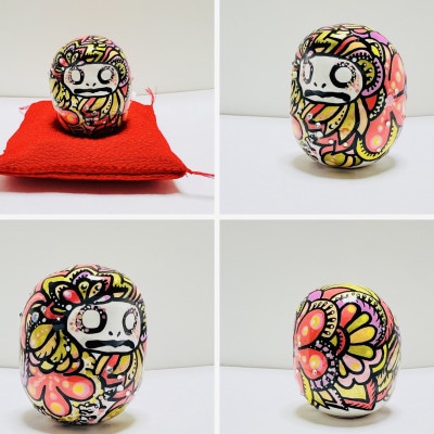 世界にひとつだけの手づくりだるま(縦約5cm×横約4cm)