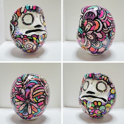 世界にひとつだけの手づくりだるま(縦約9cm×横約7cm)