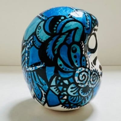 世界にひとつだけの手づくりだるま(縦約9cm×横約7cm)