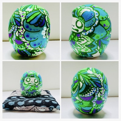 世界にひとつだけの手づくりだるま(縦約9cm×横約7cm)