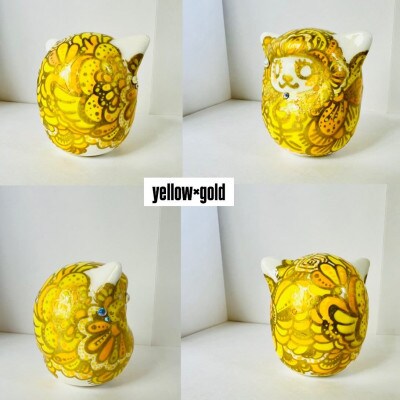 世界にひとつだけの手づくり猫だるまセット(猫耳付きだるま・座布団・布袋)