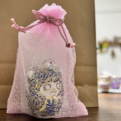 世界にひとつだけの手づくり猫だるまセット(猫耳付きだるま・座布団・布袋)