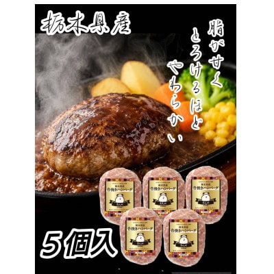 小山ブランド豚使用!肉汁溢れる合挽きハンバーグ【5個入り】