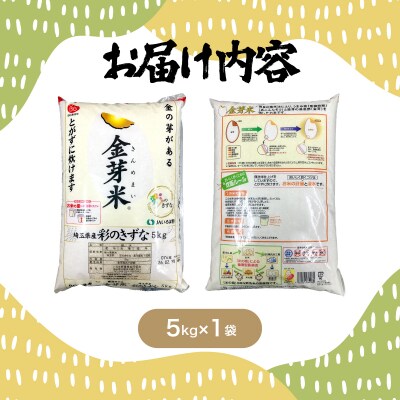 埼玉県産 金芽米(彩のきずな)【BG無洗米】5kg