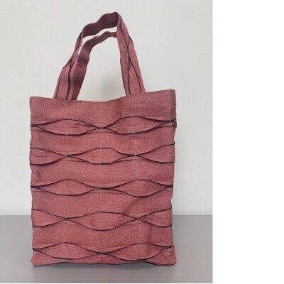 畳屋さんのヘリバッグ【手さげ(横はぎ)】ピンク