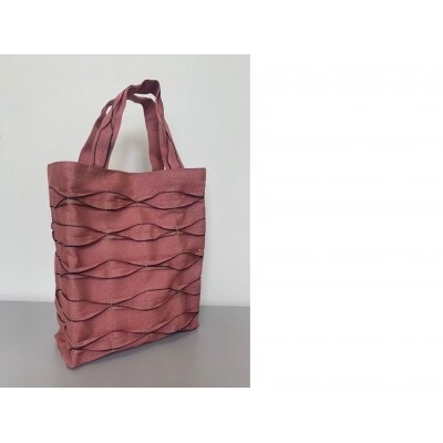 畳屋さんのヘリバッグ【手さげ(横はぎ)】ピンク