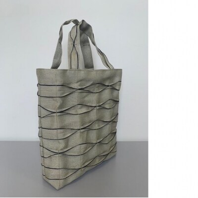 畳屋さんのヘリバッグ【手さげ(横はぎ)】深緑