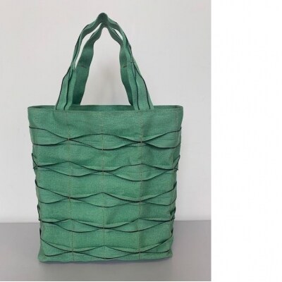 畳屋さんのヘリバッグ【手さげ(横はぎ)】緑