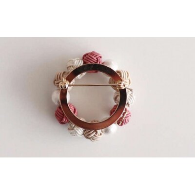 水引ブローチ【千日紅(ピンク)】