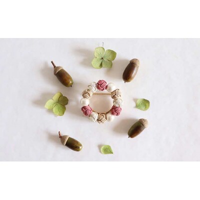 水引ブローチ【千日紅(ピンク)】