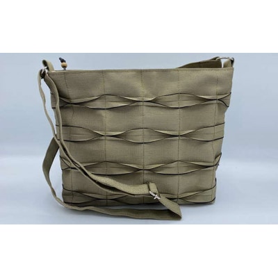 畳屋さんのヘリバッグ【ショルダーバッグ(横はぎ)】深緑色