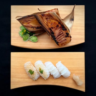 西川材のペアトレイ