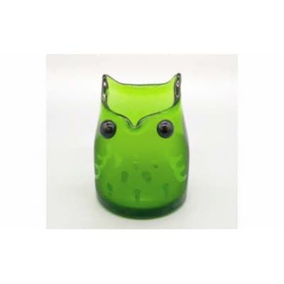 【ガラス製一輪挿し】ふくろう親子セット