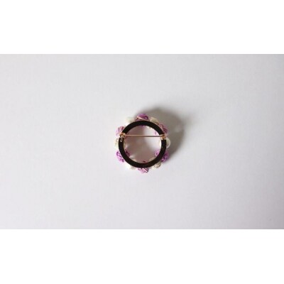 水引ブローチ【シロツメクサ】