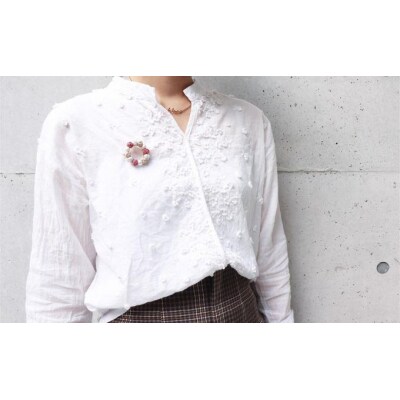 水引ブローチ【シロツメクサ】