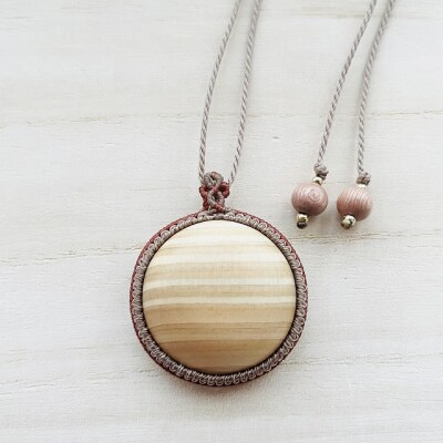 西川材ペンダント(ラウンド)