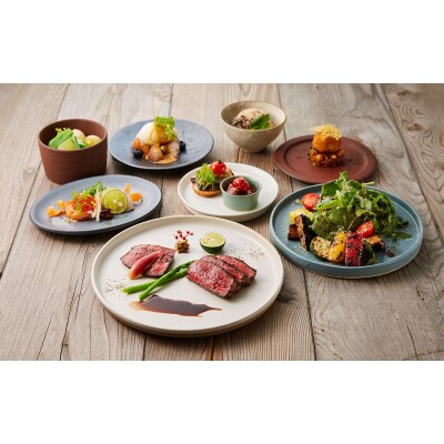 レストランFemy_「黒毛和牛の薪火焼き食べ比べステーキのコース」お食事券2枚