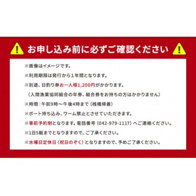 名栗湖カヌーフィッシング2名様利用券