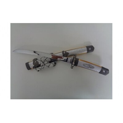 創業80余年 森泉人形の太刀一本飾り 銀