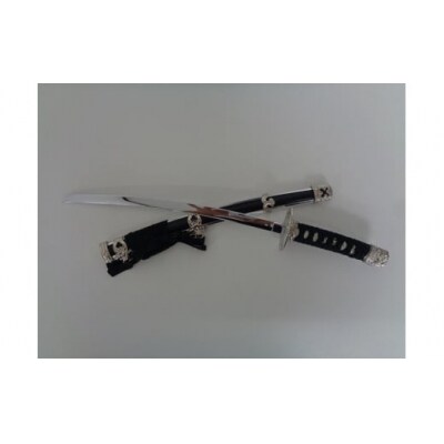 創業80余年 森泉人形の太刀一本飾り 黒