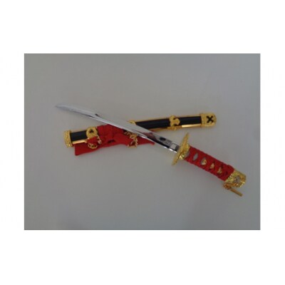 創業80余年 森泉人形の太刀一本飾り 赤