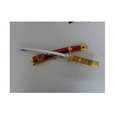 創業80余年 森泉人形の太刀二本飾り 金