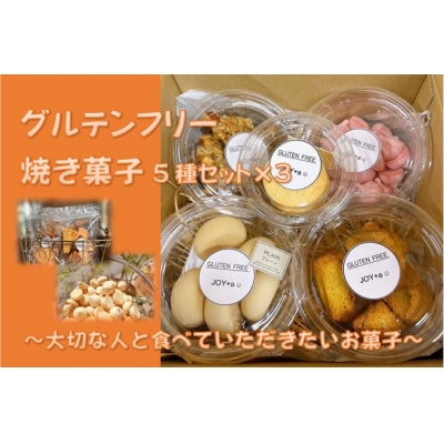グルテンフリー 焼き菓子5種set×3 ～大切な人と食べていただきたいお菓子～[52211006]