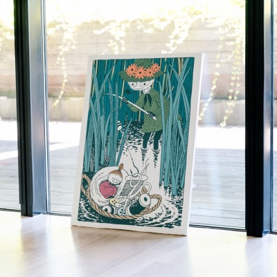 MOOMINVALLEY PARKファブリックパネルMサイズ(スナフキン&ミイ)