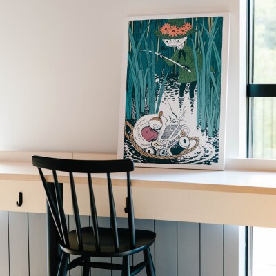 MOOMINVALLEY PARKファブリックパネルMサイズ(スナフキン&ミイ)