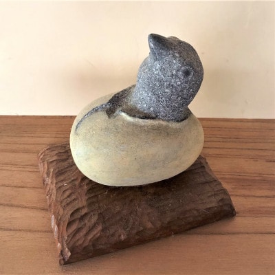 彫刻家 高田大 彫刻作品「誕生」世界にひとつしかない不思議な オブジェ 石彫刻 桐箱付き