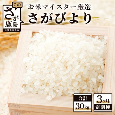 【毎月定期便】佐賀県産 さがびより 白米 10kg全3回