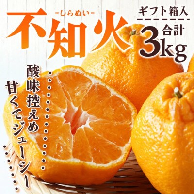 【先行予約】不知火(ギフト箱入り) 3kg(鹿島市)