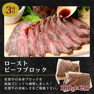【毎月定期便】佐賀牛 食べ比べお試し定期便 F-57全3回