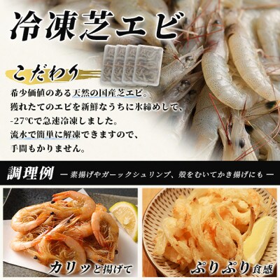 冷凍芝エビ(真エビ)2kg(500g×4パック)&有明海産 シタビラメ約150g×4尾【有明海の恵】