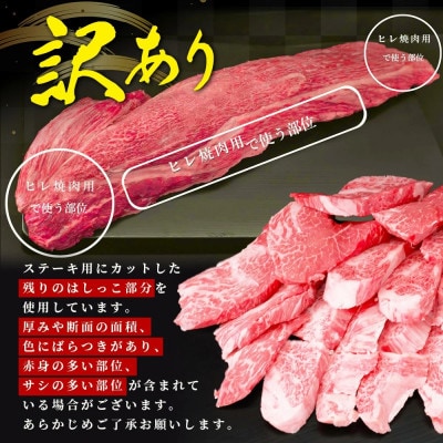 【訳あり】佐賀牛 ヒレ焼肉用(切落し) 600g(鹿島市)