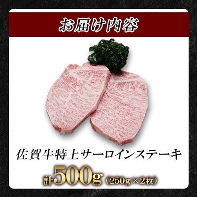 佐賀牛特上サーロインステーキ250g×2枚(鹿島市)